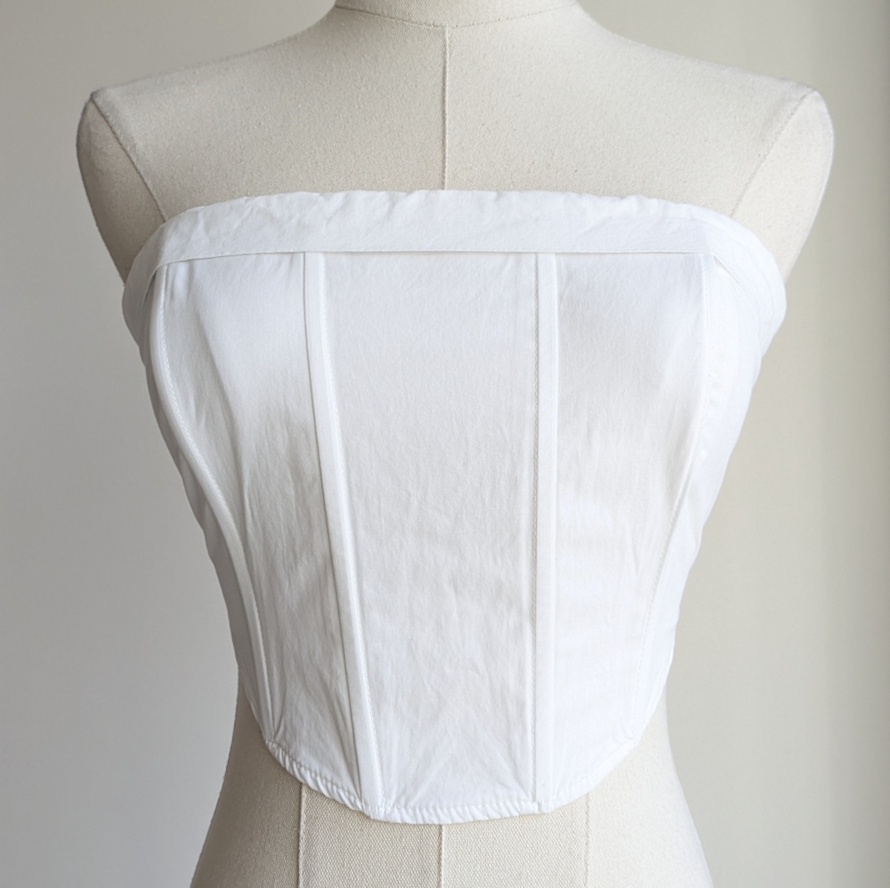 Kendall & Kylie Corset Tube Top White